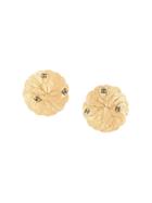Chanel Pre-owned Cc Flower Earrings - Gold