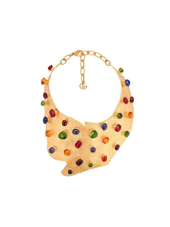 Gucci Collana Con Pietre Cabochon - Gold