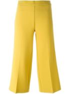 P.a.r.o.s.h. Flared Cropped Trousers, Women's, Size: Xl, Yellow/orange, Polyamide/spandex/elastane/wool