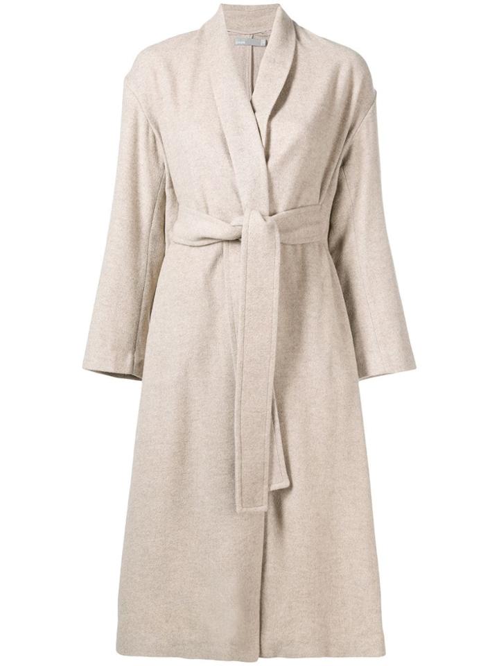 Vince Wrap Tie Coat - Neutrals