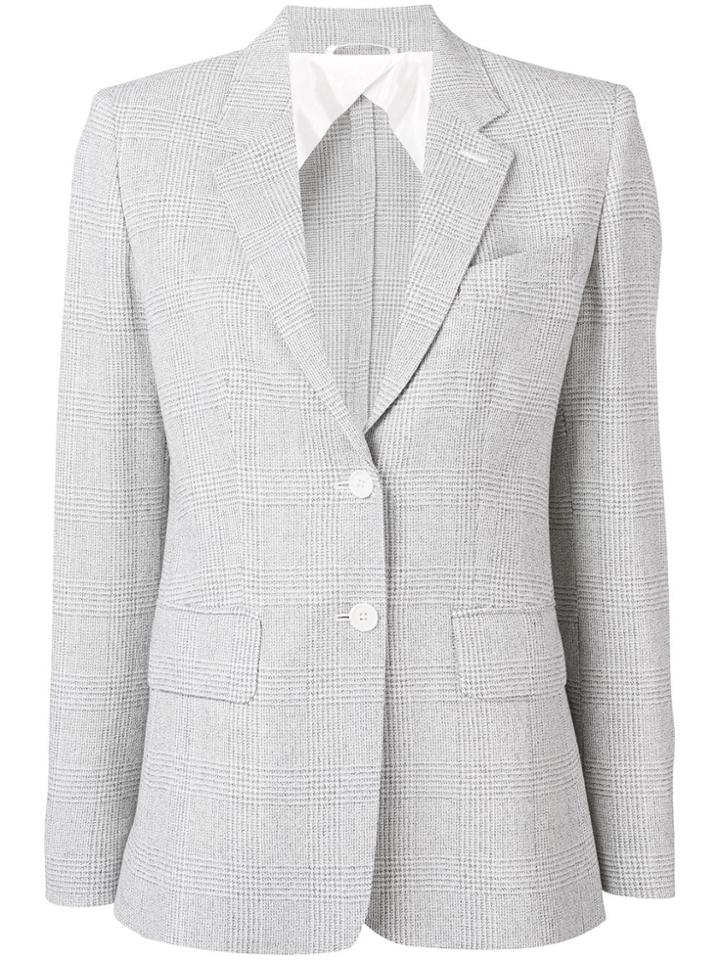 Max Mara Checked Blazer - White