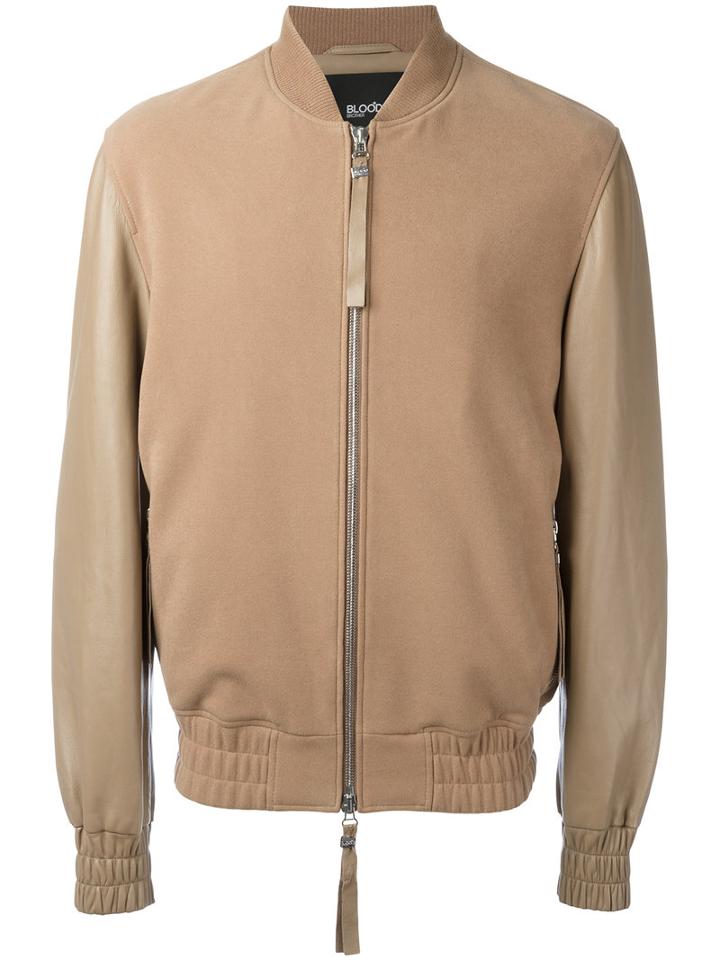Blood Brother Sand Bomber Jacket, Men's, Size: Xxl, Brown, Lamb Nubuck Leather/cotton