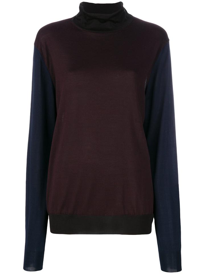 Hermès Vintage Turtleneck Blouse - Brown