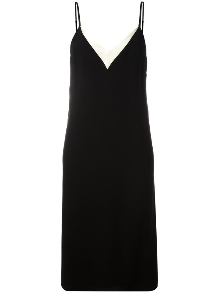 Lanvin Two-tone Spaghetti Strap Dress - Black
