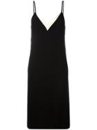 Lanvin Two-tone Spaghetti Strap Dress - Black