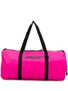 Msgm Logo Print Duffle Bag - Pink