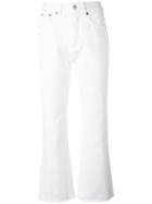 Mm6 Maison Margiela Cropped Flared Jeans - White