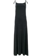 Mm6 Maison Margiela Long Spaghetti Strap Dress - Black