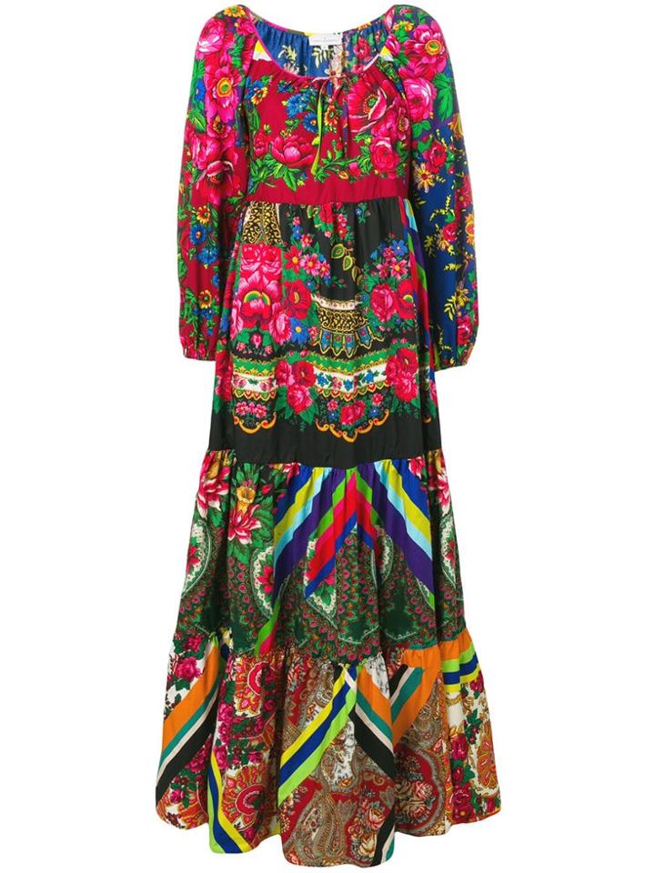 Pierre-louis Mascia Floral Print Maxi Dress - Red