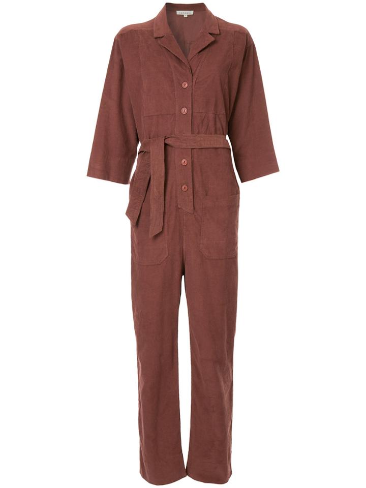 Caramel Workwear Jumpsuit - Red