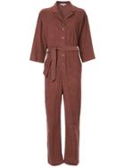 Caramel Workwear Jumpsuit - Red