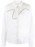 Aalto Cowboy Panelled Shirt - White