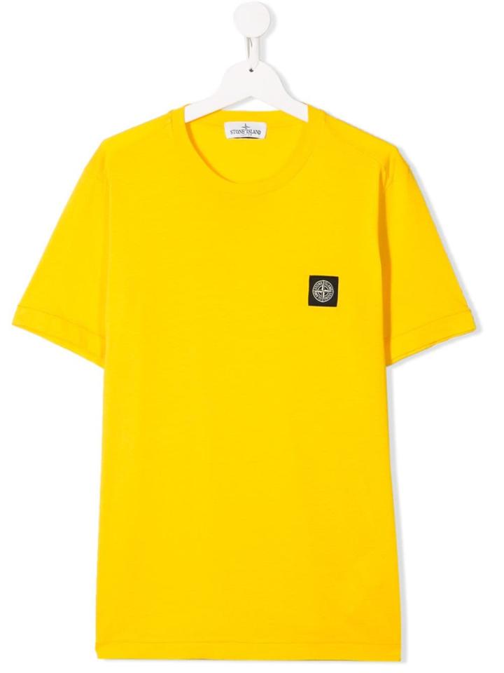 Stone Island Junior Logo Patch T-shirt - Yellow