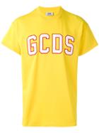 Gcds Logo Print T-shirt, Men's, Size: Medium, Yellow/orange, Cotton