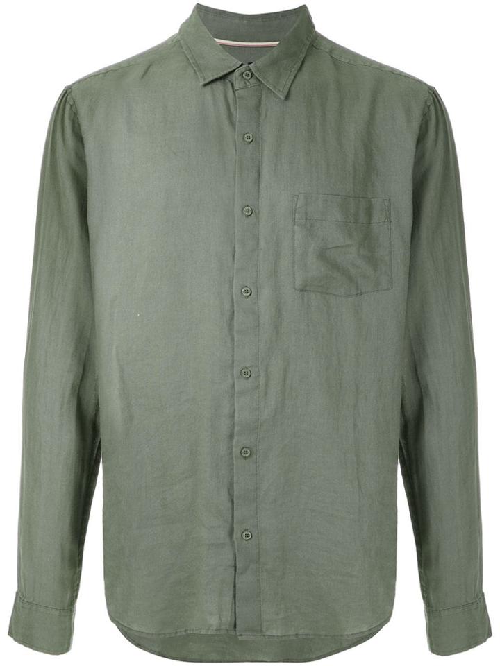 Osklen Long Sleeves Linen Shirt - Green