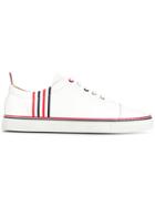 Thom Browne Contrast 4-bar Emboss Trainer - White