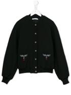 Vivetta Kids Gazzella Bomber Jacket, Girl's, Size: 14 Yrs, Black