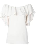 P.a.r.o.s.h. Ruffled Collar Blouse, Women's, White, Polyester