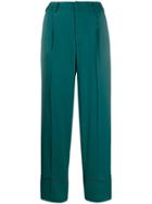 Pt01 Daisy Contrast Piped Trousers - Green