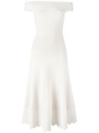 Alexander Mcqueen Lace-embroidered Flared Dress, Women's, Size: Small, Nude/neutrals, Viscose/silk/polyester
