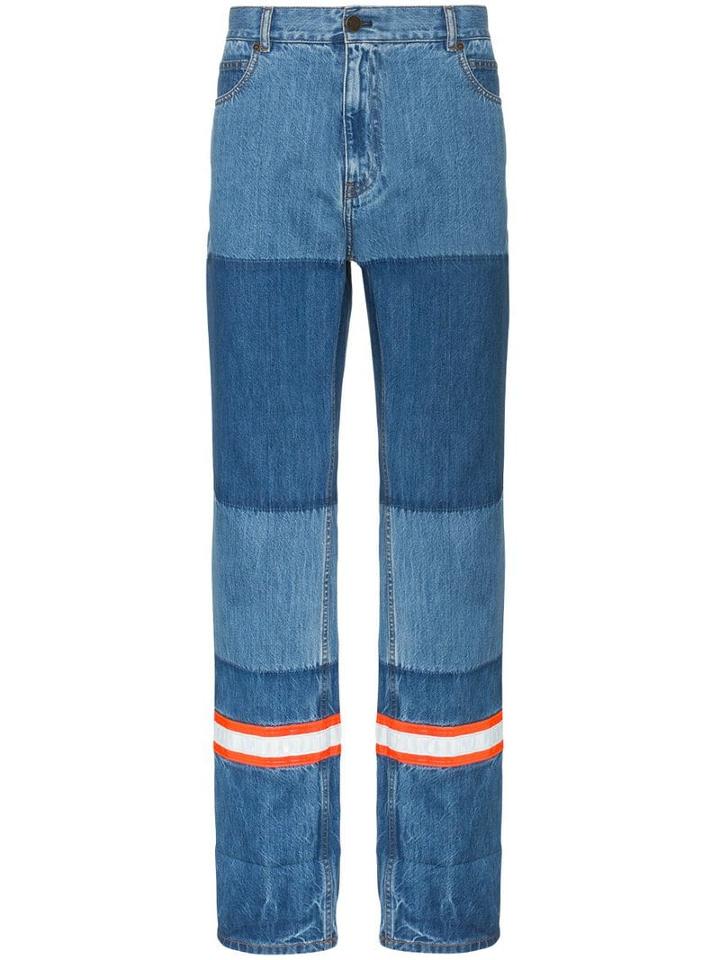 Calvin Klein 205w39nyc Straight Leg Patchwork Jeans - Blue