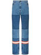 Calvin Klein 205w39nyc Straight Leg Patchwork Jeans - Blue