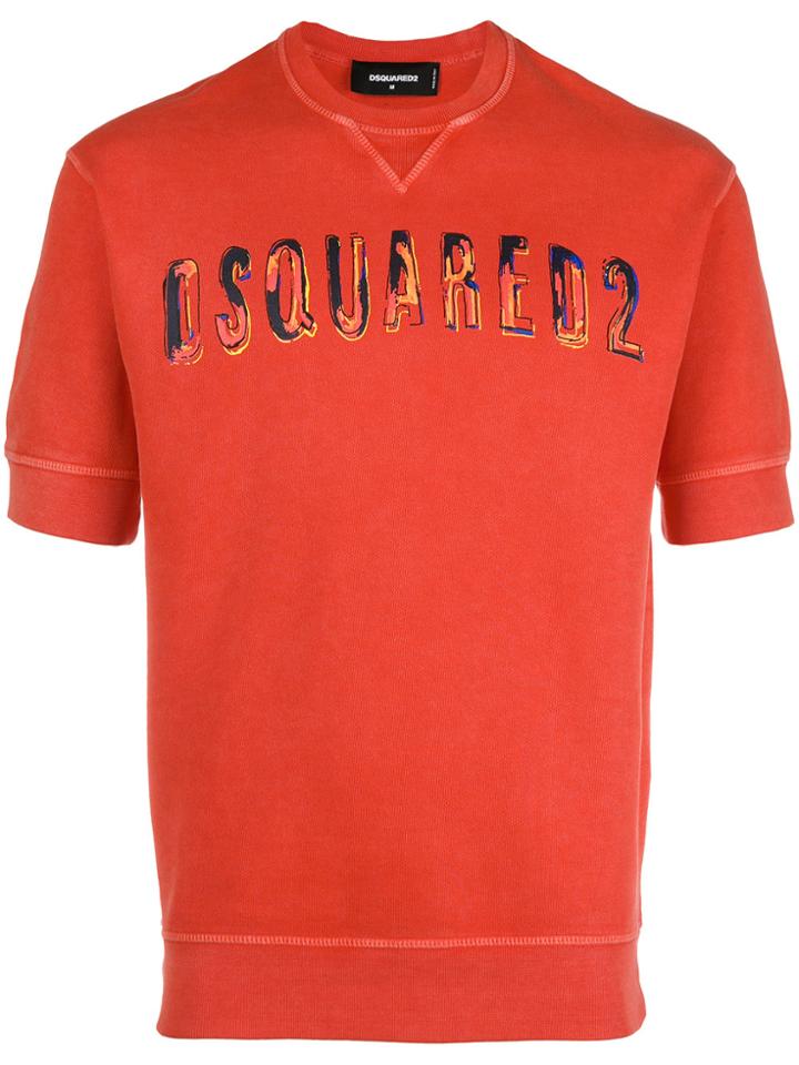 Dsquared2 Logo Printed Short-sleeved Sweatshirt