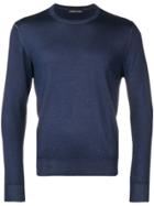 Lamberto Losani Crew Neck Jumper - Blue