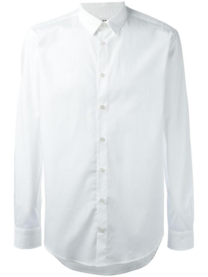 Msgm Classic Shirt, Men's, Size: 37, White, Cotton