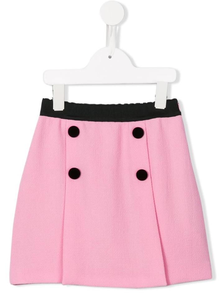 Dolce & Gabbana Kids Buttoned Mini Skirt, Girl's, Size: 12 Yrs, Pink/purple