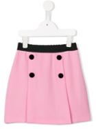 Dolce & Gabbana Kids Buttoned Mini Skirt, Girl's, Size: 12 Yrs, Pink/purple