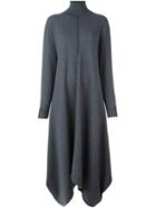 Stella Mccartney Ruched Roll Neck Dress, Women's, Size: 48, Grey, Polyamide/spandex/elastane/wool/virgin Wool