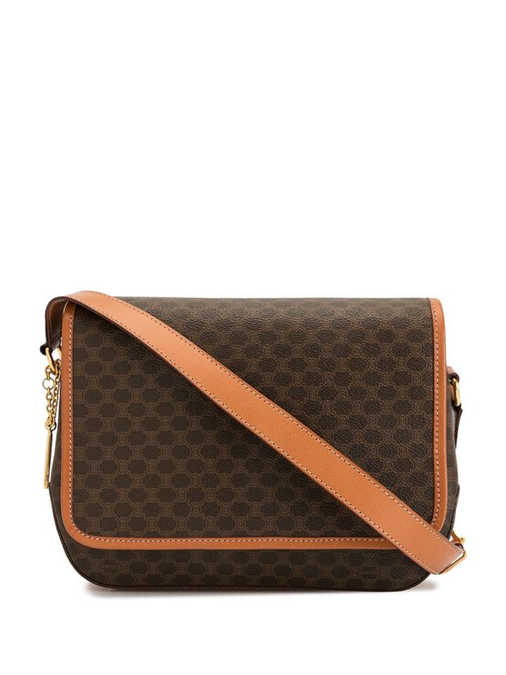 Céline Pre-owned Macadam Cross Body Bag - Brown
