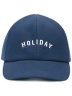 Holiday Logo Embroidered Cap, Blue, Cotton