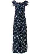 Moschino Vintage Polka Dots Long Dress - Blue