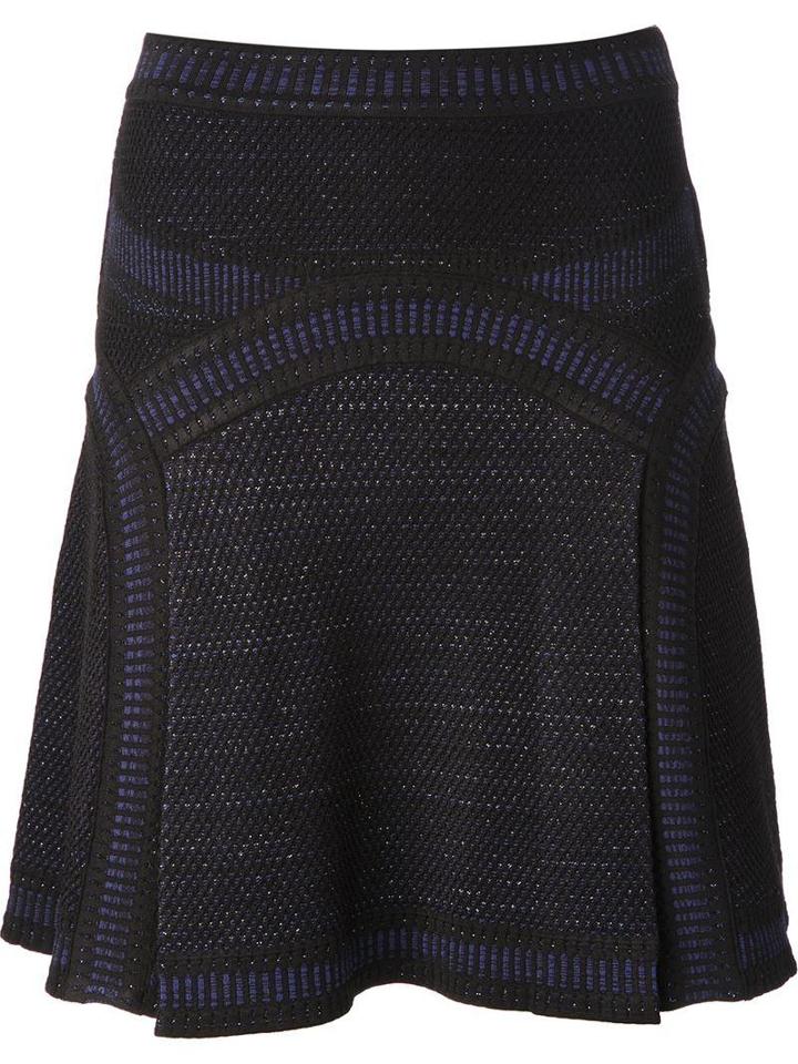 Roberto Cavalli Crochet Knit Flared Skirt