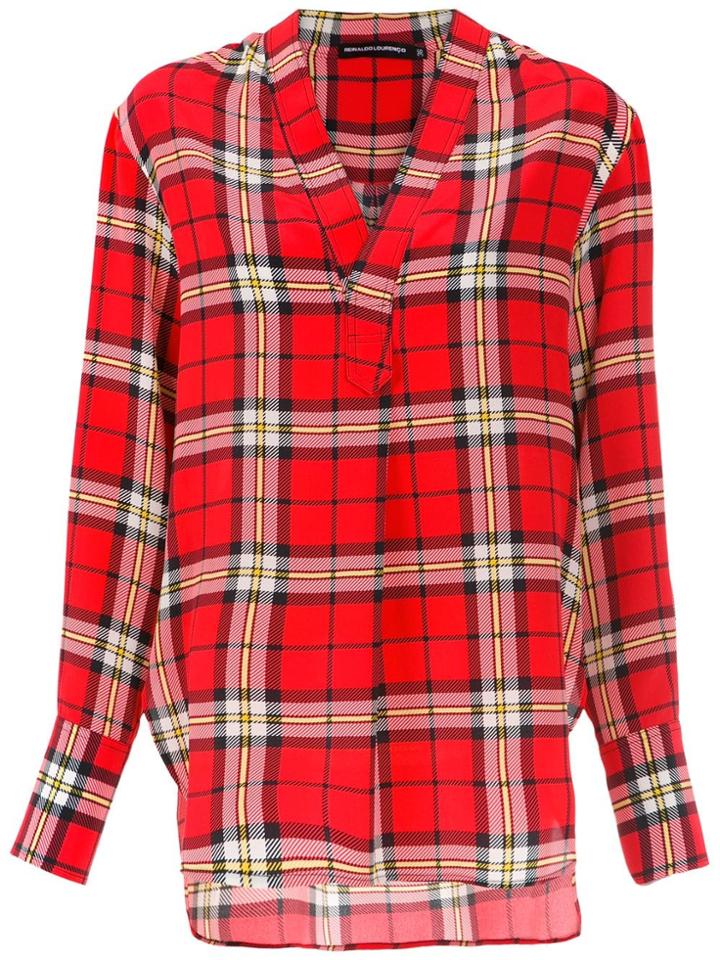 Reinaldo Lourenço Check Print Shirt - Red