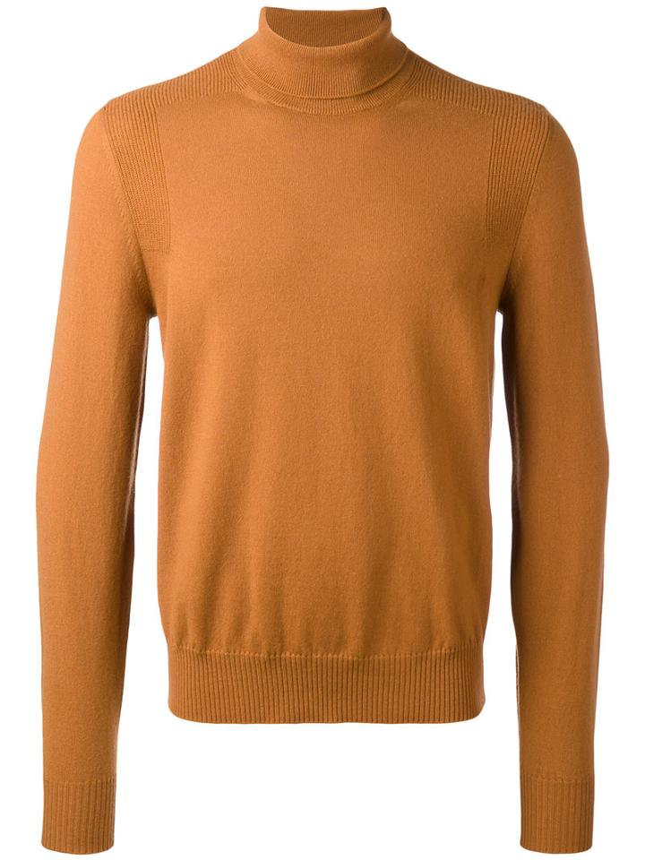 Maison Margiela - Funnel Neck Jumper - Men - Wool - M, Yellow/orange, Wool