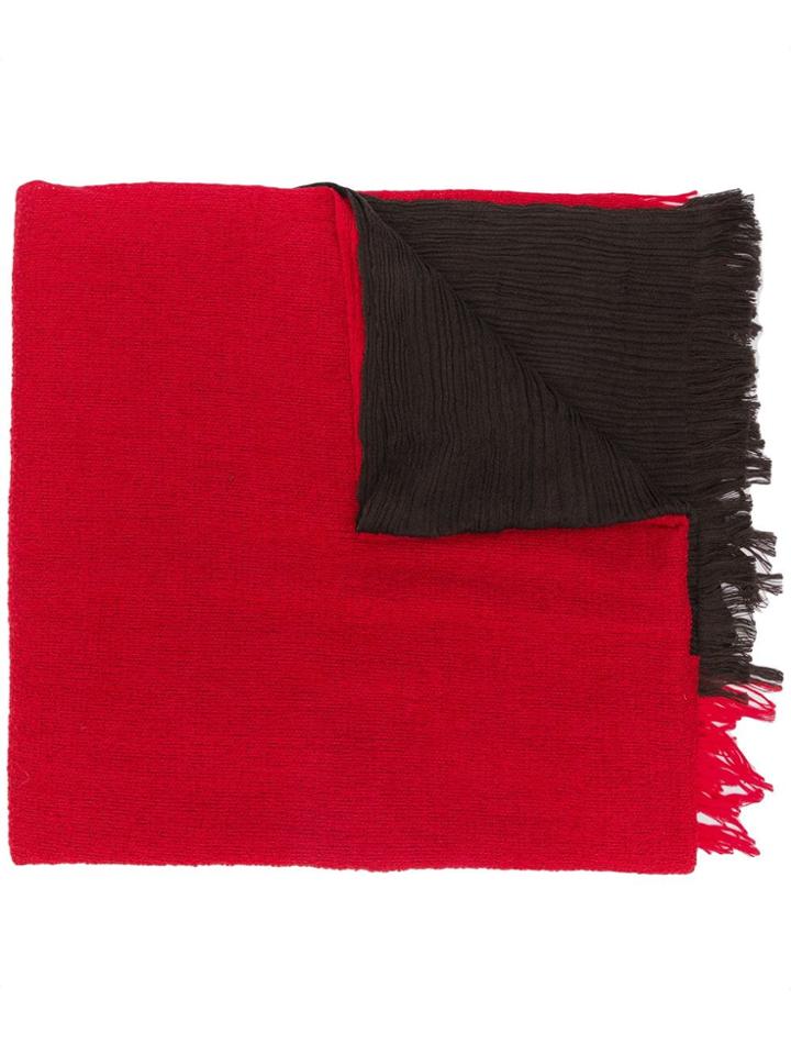 Issey Miyake Men Two-tone Scarf - Red
