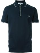Salvatore Ferragamo Zipped Polo Shirt, Men's, Size: Xxl, Blue, Cotton