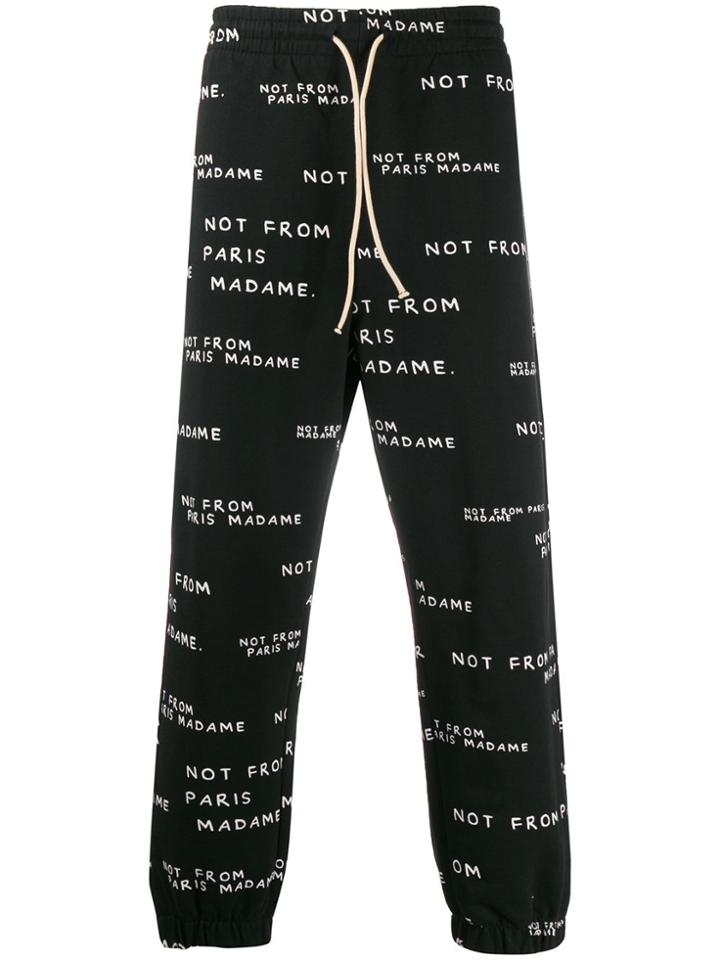 Drôle De Monsieur Nfpm Printed Sweatpants - Black
