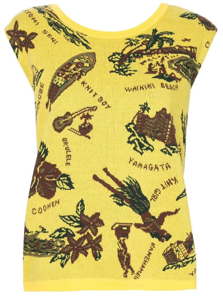 Coohem Aloha Jacquard Vest - Yellow