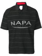 Napa By Martine Rose Logo Printed Polo Top - Black