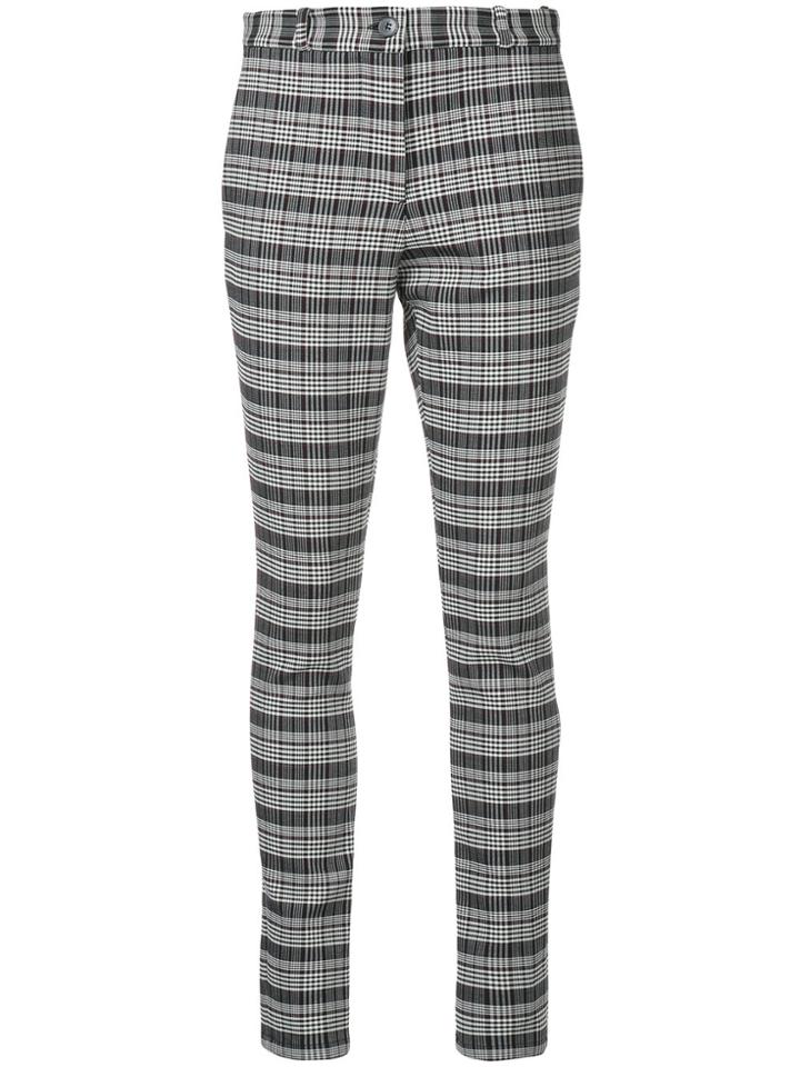 Victoria Beckham Checked Trousers - Black