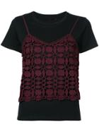 Aula T-shirt With Lace Detail - Black