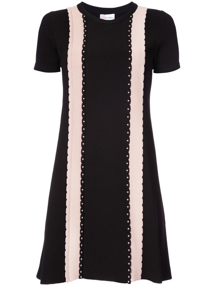 Red Valentino Studded Detail T-shirt Dress - Black