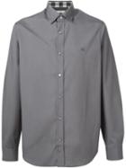 Burberry Brit Embroidered Logo Shirt, Men's, Size: Xxl, Grey, Cotton/spandex/elastane