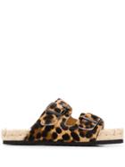 Manebi Leopard-print Sandals - Neutrals