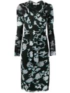 Diane Von Furstenberg Floral Print Dress - Black