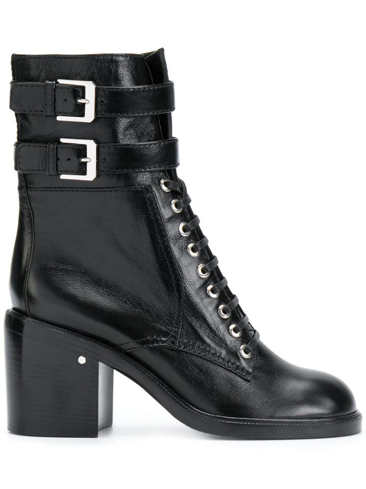 Laurence Dacade Buckle And Lace-up Boots - Black